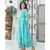 Sky Blue Kurta Set with Hand Paint Organza Dupatta