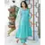 Sky Blue Kurta Set with Hand Paint Organza Dupatta