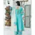 Sky Blue Kurta Set with Hand Paint Organza Dupatta