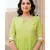 Crisp Green Kurta Set with Hand Paint Dupatta