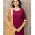 Rosewood Wine Kurta Dupatta Set