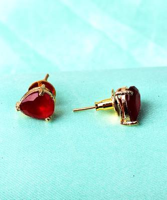 Red stone studs 2