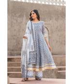 Paisley Grey Kurta Dupatta Set