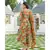 Multi colored Leaf Hand Block Print Kurta Set with Chanderi Dupatta