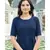 Midnight Blue Kurta Set with Bandej Dupatta