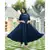 Midnight Blue Kurta Set with Bandej Dupatta