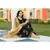 Black Hand Block Gold Print Kurta Dupatta Set
