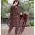 Burgundy bagru hand block print cotton kurta set with chanderi dupatta
