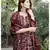 Burgundy bagru hand block print cotton kurta set with chanderi dupatta
