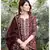 Burgundy bagru hand block print cotton kurta set with chanderi dupatta