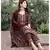 Burgundy bagru hand block print cotton kurta set with chanderi dupatta