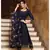 Blue solid gold kurta set with embroidered dupatta