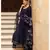 Blue solid gold kurta set with embroidered dupatta