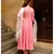 Pink polka print kurta dupatta set