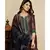 Navy blue bagru hand block print cotton kurta set with chanderi dupatta
