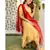 Beige gota flared kurta dupatta set