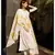 White flared cotton kurta set with hand paint chanderi dupatta