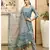 Blush blue hand block print chanderi kurta dupatta set