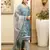 Blush blue hand block print chanderi kurta dupatta set