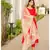 Scarlett Red Flared Kurta set with hand pant floral Organza dupatta