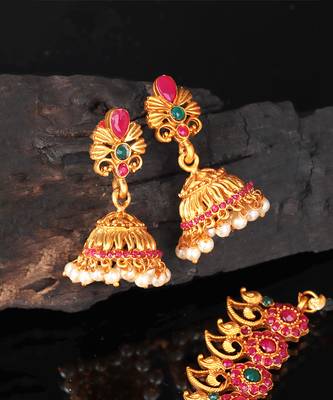 Antique Gold Plated Traditional Design Necklace set 8