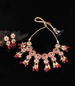 Red Stone Kundan Choker Necklace Set