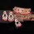 Bridal Kudan Choker Gold Plated Grey Necklace Set for Women