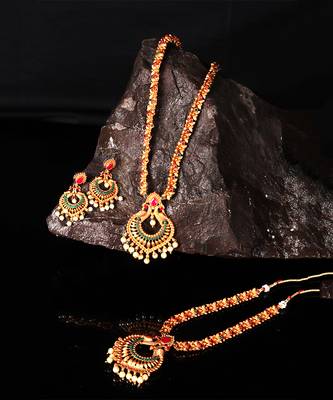 Traditional South Indian Gold Plated Jewellery Combo Set for Women 3