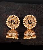 Gold Plated Polki Designer Jhumkas