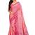 Pink woven art silk saree with blouse