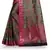 Dark grey woven art silk saree with blouse