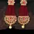 Red Beaded Traditional Design  Earrings