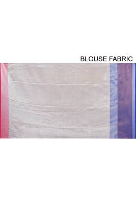 Silver woven art silk saree with blouse 4