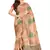 Peach woven cotton silk saree with blouse