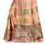 Peach woven cotton silk saree with blouse