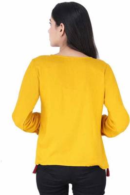 K2Creations Casual 3/4 Sleeve Embroidered Women Multicolor Top 2