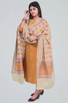 Pure Chiffon Silk Banarasi Handwoven Dupatta