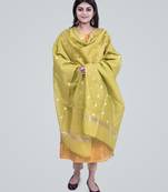 Pure Chanderi Silk Banarasi Zari Booti Dupatta