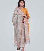 Pure Chanderi Silk Banarasi Zari Booti Dupatta