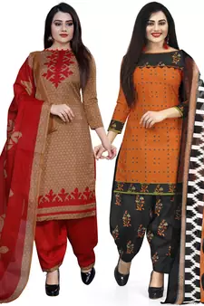 Multicolor floral print cotton salwar