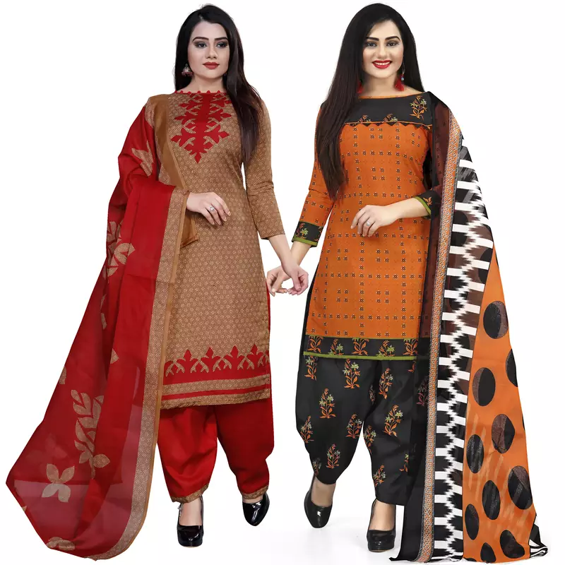 Multicolor floral print cotton salwar