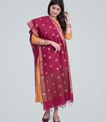 Pure Munga Silk Banarasi Zari Booti Dupatta