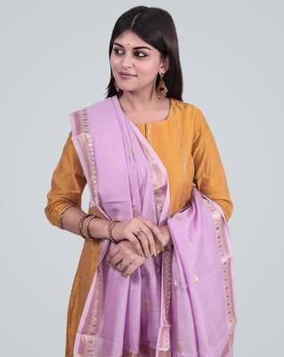 Pure Chanderi Silk Banarasi Zari Booti Dupatta 3