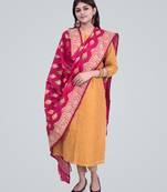 Semi Kataan Silk Banarasi Zari Boota Dupatta