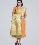 Semi Kataan Silk Banarasi Zari Boota Dupatta
