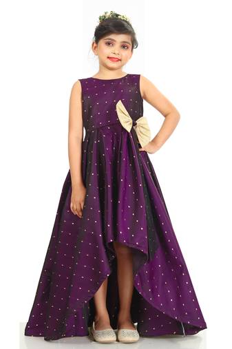 Kids Maroon Gown Dress For Girls 