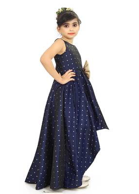 Kids Blue Gown Dress For Girls  3