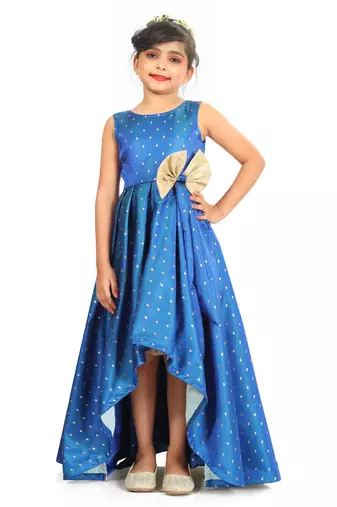 Kids Royal Blue Gown Dress For Girls 