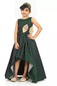 Kids Green Gown Dress For Girls 