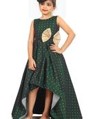 Kids Green Gown Dress For Girls 